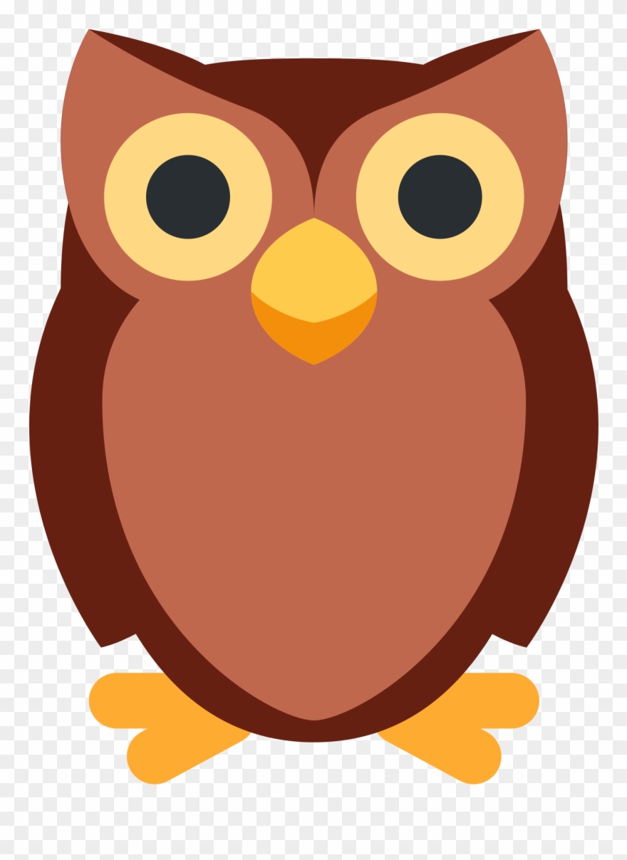 Cartoon Owl Clipart 22, Buy Clip Art - Twitter Owl Emoji - Png 