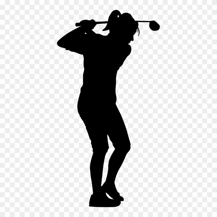 golf girl silhouette free - Clip Art Library