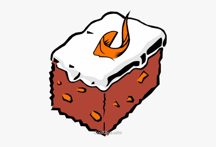 Chocolate Cake Clipart Square Piece Cake - Carrot Cake Clip Art 