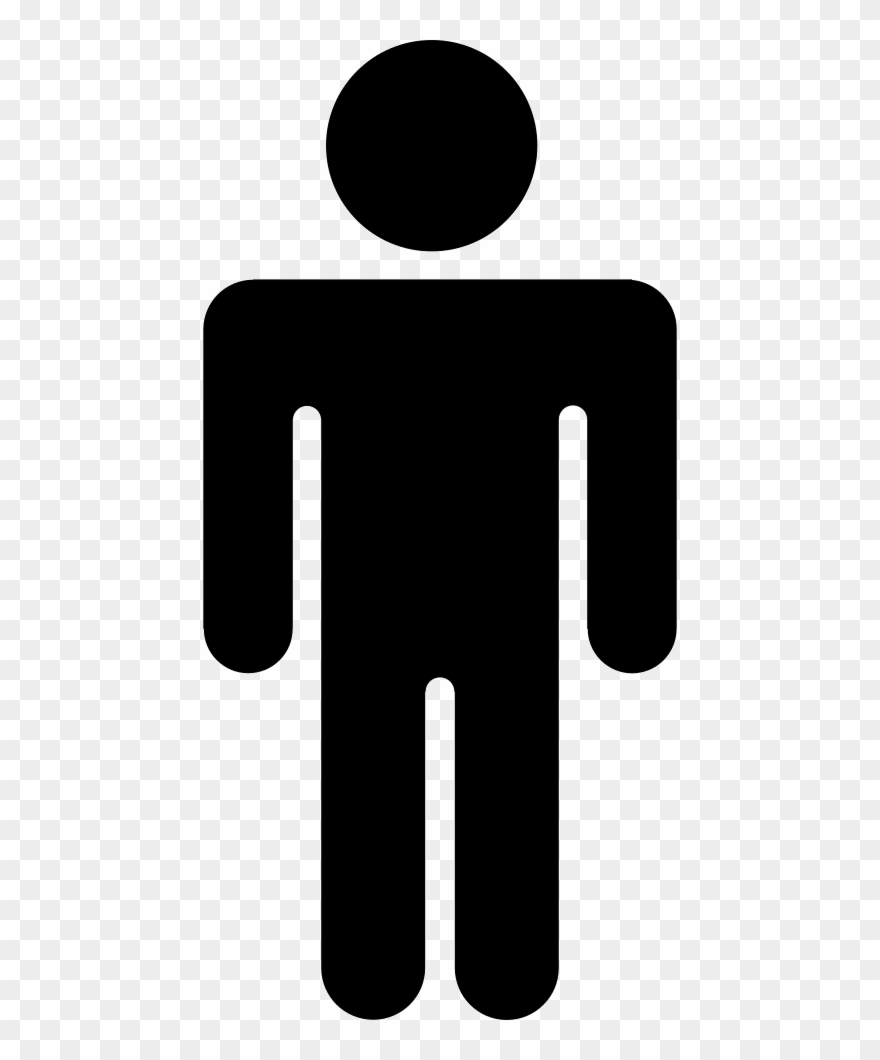 Users Male Icon - Stickman Clipart Black And White - Png Download 