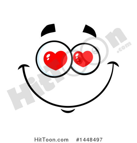 Face Clipart : Loving Face with Heart Eyes by Hit Toon