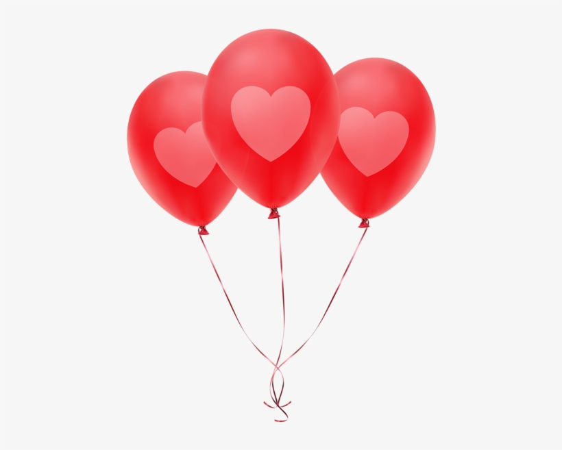 Birthday Clipart, Valentines Art, Red Balloon, Heart - Transparent 