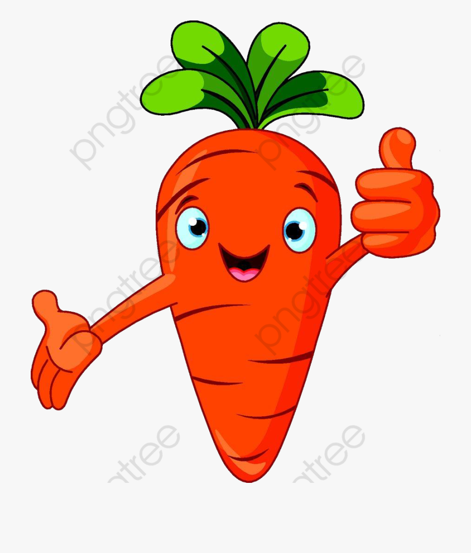 Cute Carrot Clipart - Carrot Cartoon Vegetables , Transparent 