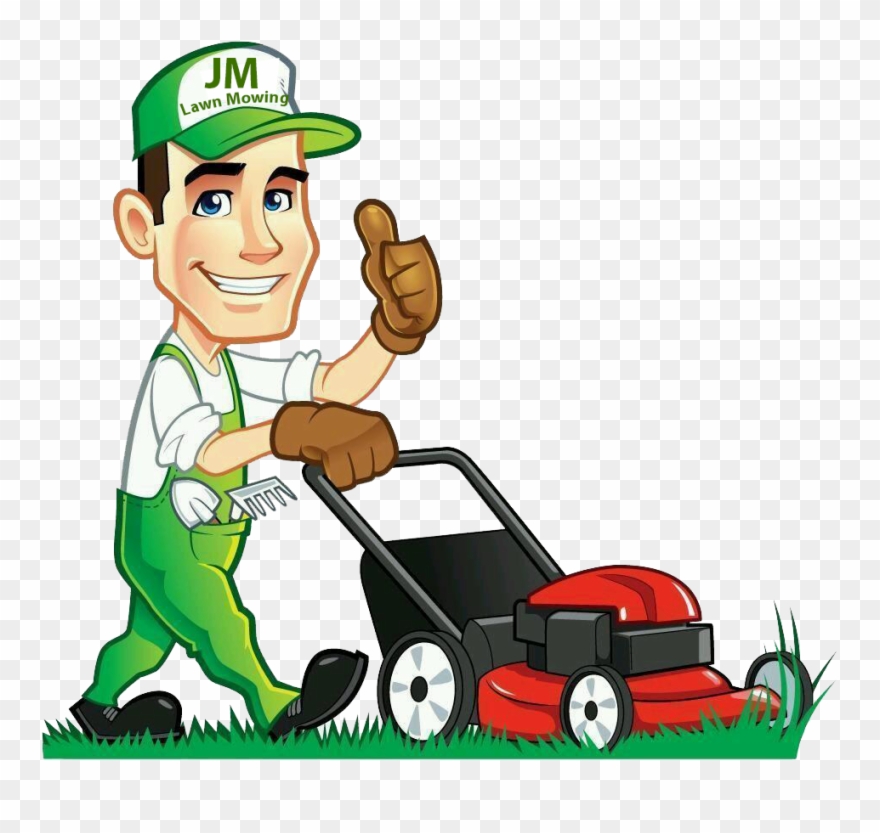 Clip Art Free Library Gardener Clipart Lawn - Lawn Mowing - Png 