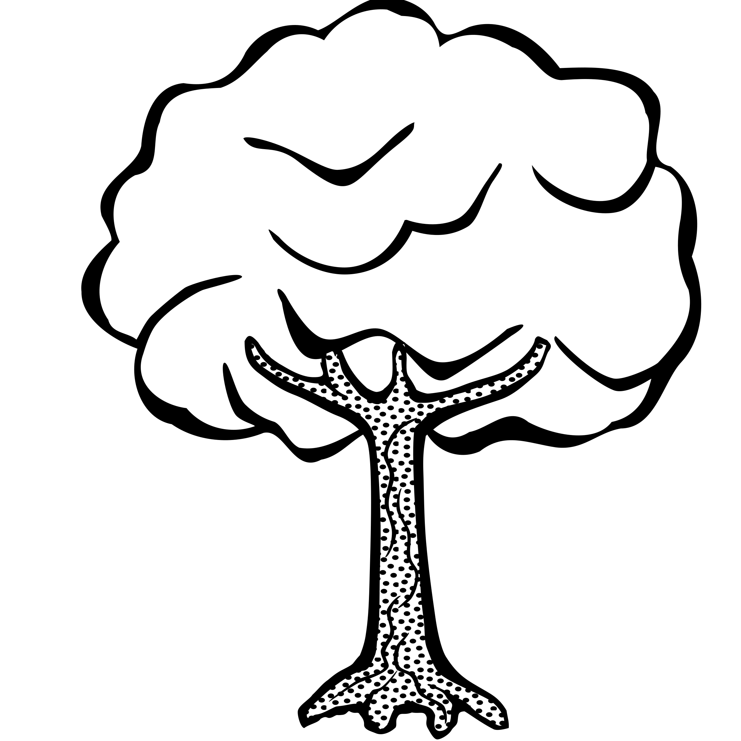 tree black and white - Clip Art Library