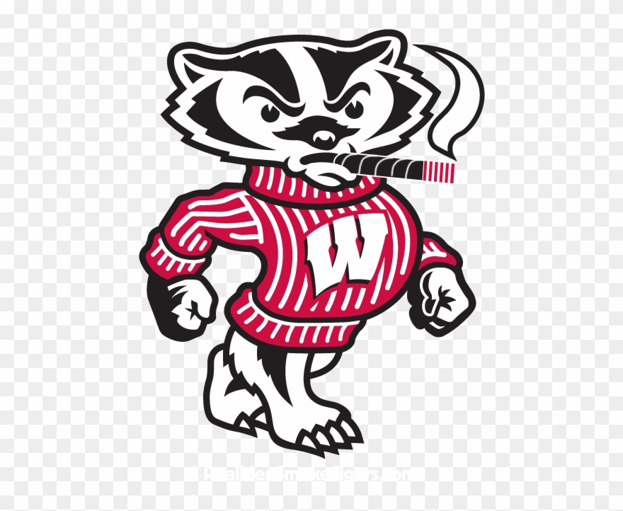 Perdomo - Wisconsin Badgers Logo Bucky Clipart 