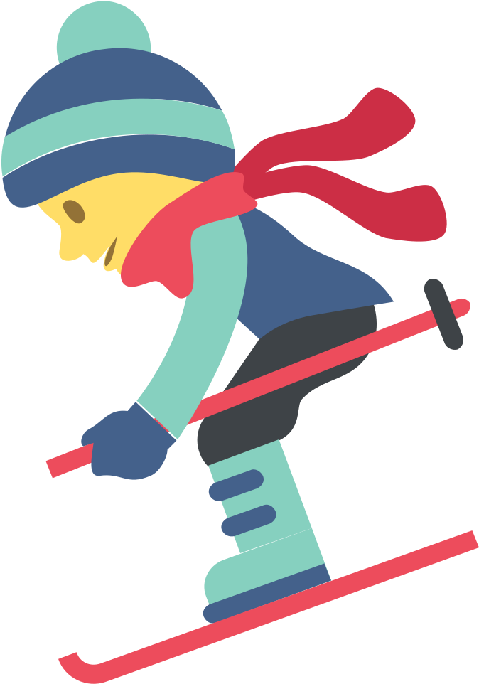Water Skiing Cliparts 11, Buy Clip Art - Skiing Emoji - Png 