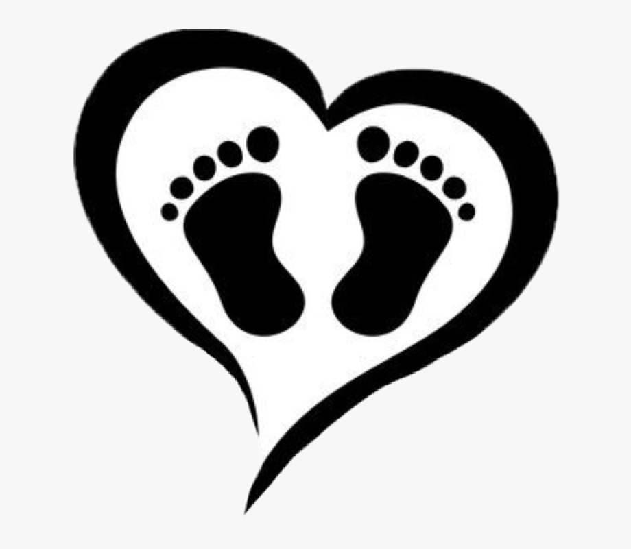 heart #baby #babyfeet #silhouette - Baby Feet Heart Clip Art 