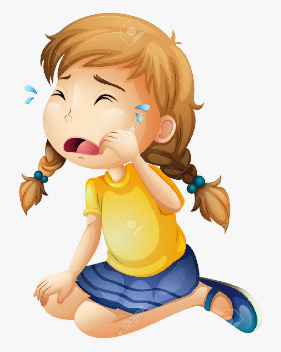 girl sad face clipart