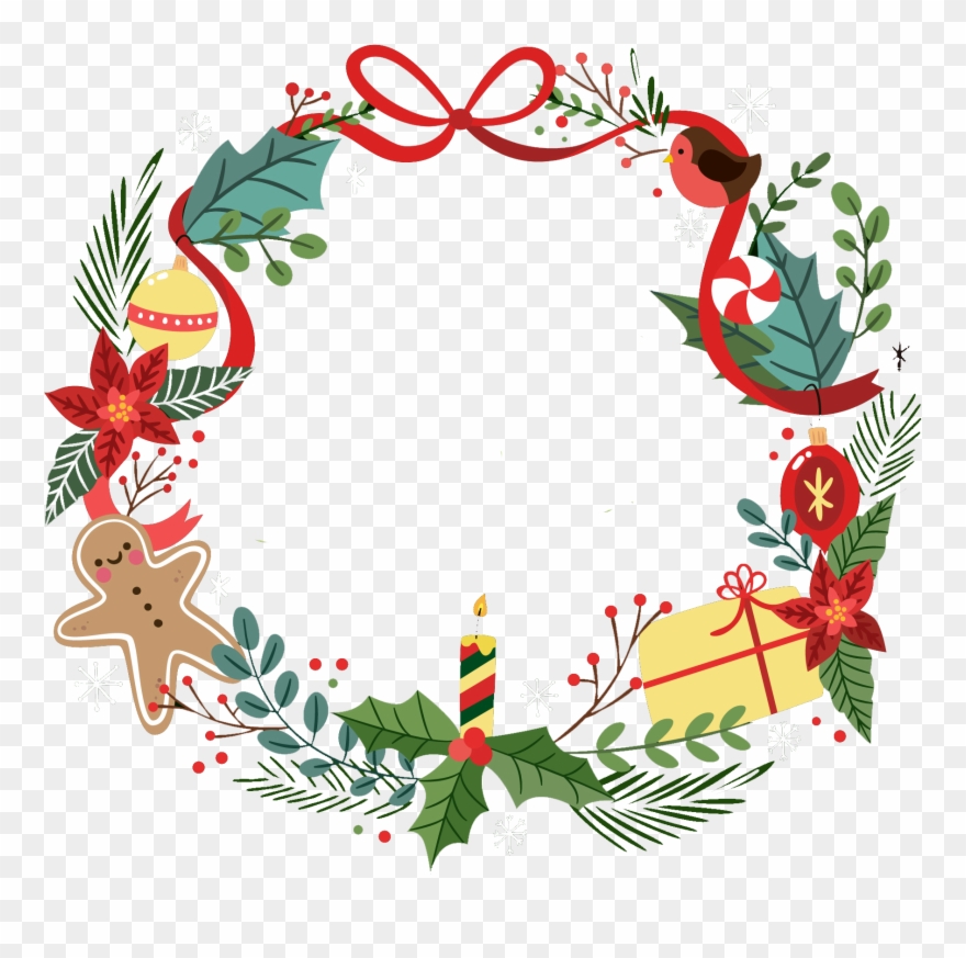 Christmas Garland Vector Png Clipart 