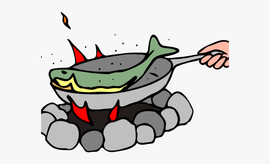 Frying Pan Clipart Cartoon - Fish Fry Clip Art , Transparent 