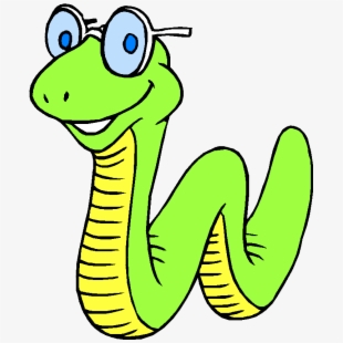 cartoon snake with glasses - Clip Art Library