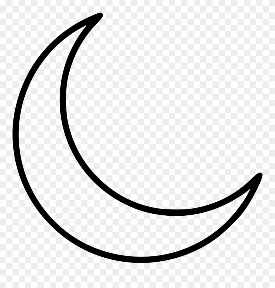 crescent moon clipart black and white - Clip Art Library