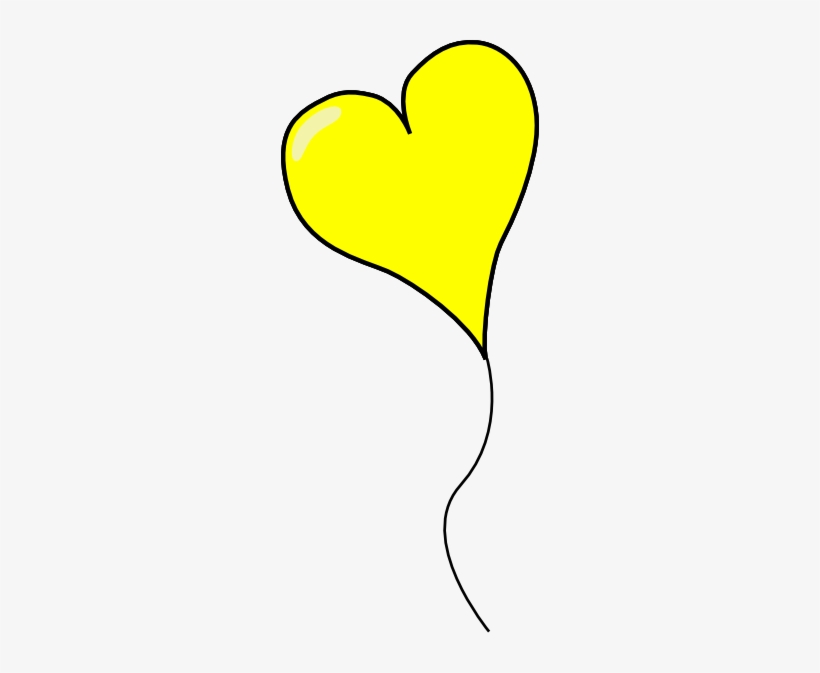 How To Set Use Yellow Heart Balloon Clipart -  PNG Download 