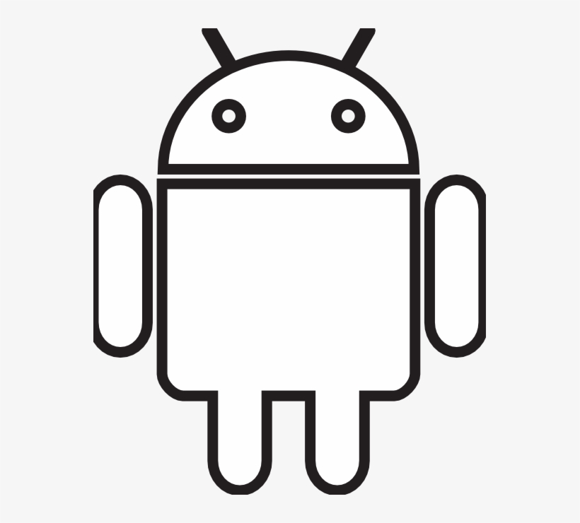 Android Clipart Bot - Robot Clip Art Black And White PNG Image 