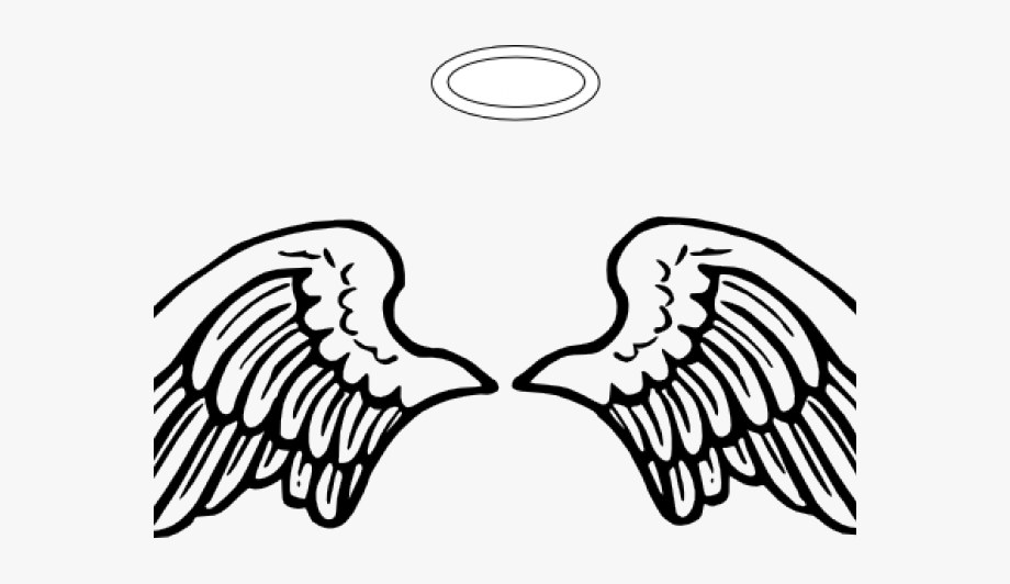 Heaven Halo Cliparts - Angel Wings With Halo Svg , Transparent 