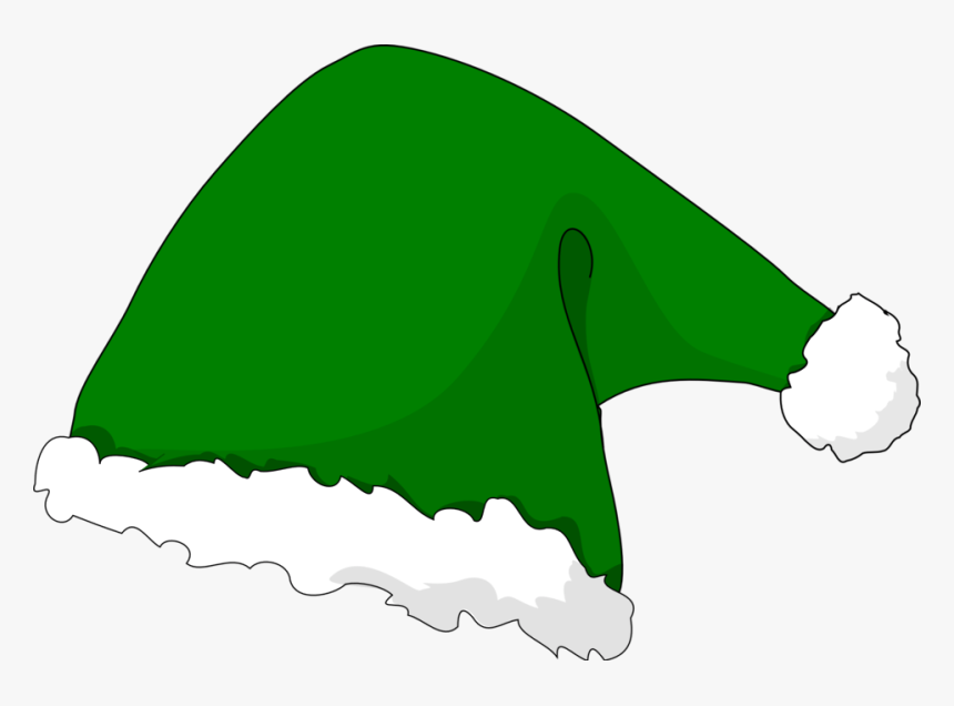 Green Christmas Hat Clipart - Clip Art Elf Hat, HD Png Download 