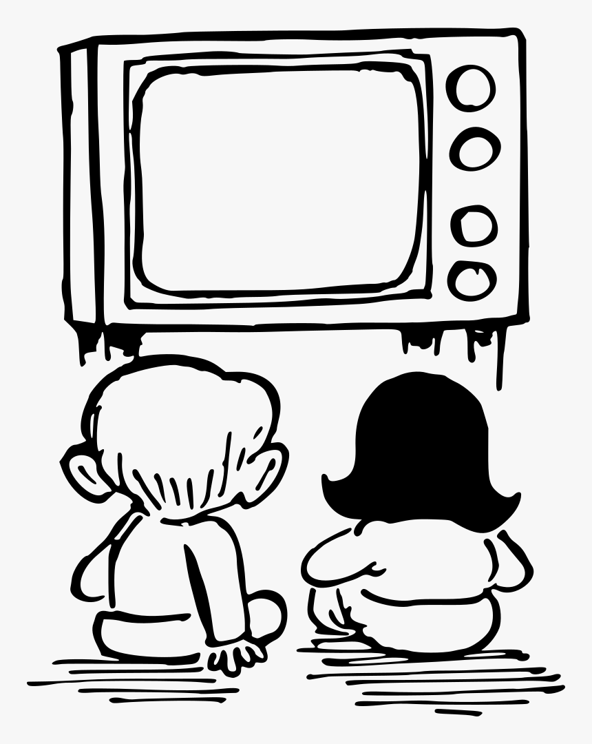 Cliparts For Free - Watch Tv Black And White, HD Png Download 