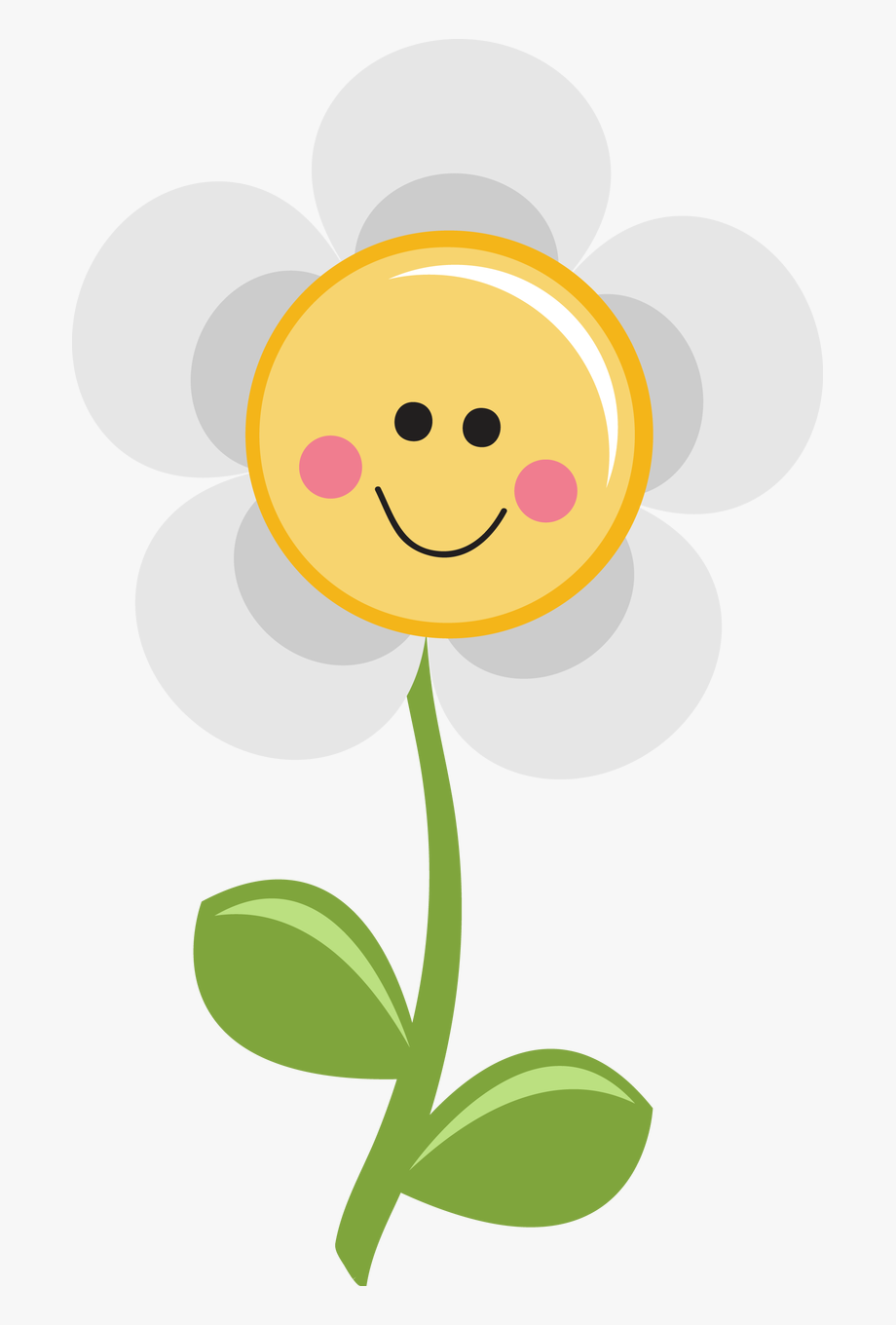 Daisy Clipart Smiling Daisy - Happy Flower Clipart , Transparent 