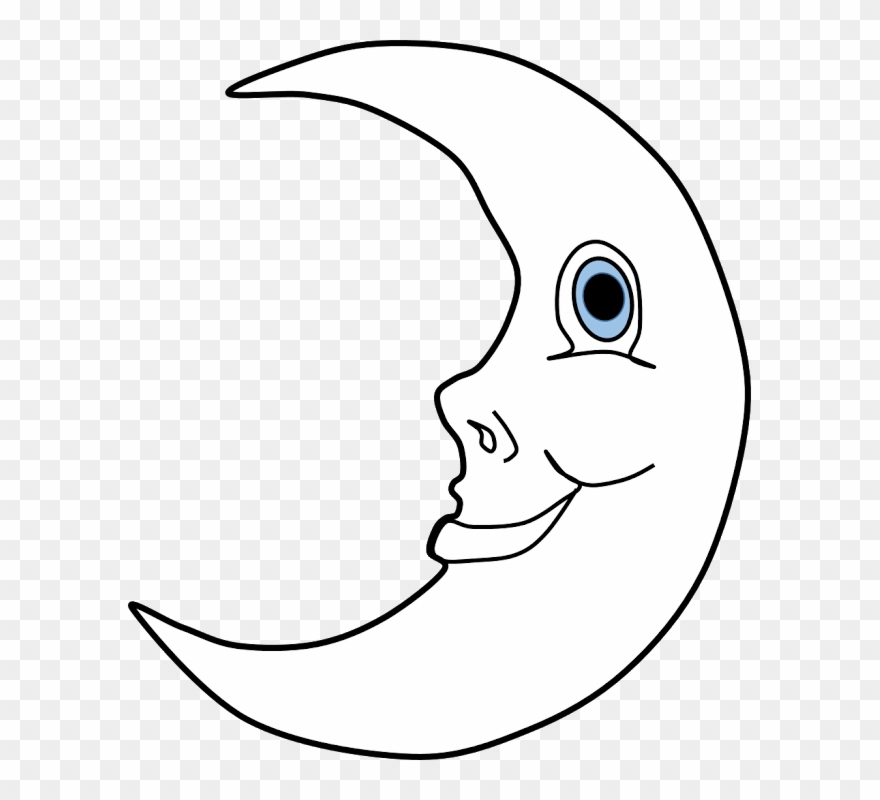 moon black and white clip art - Clip Art Library