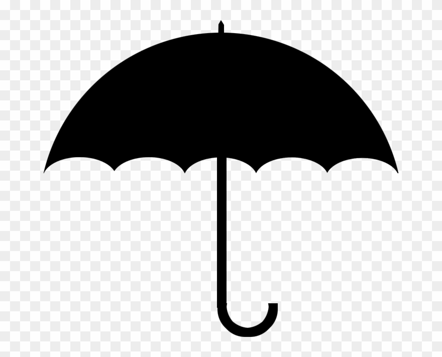 Umbrella Clipart Clear Background - Umbrella Png Black Transparent 