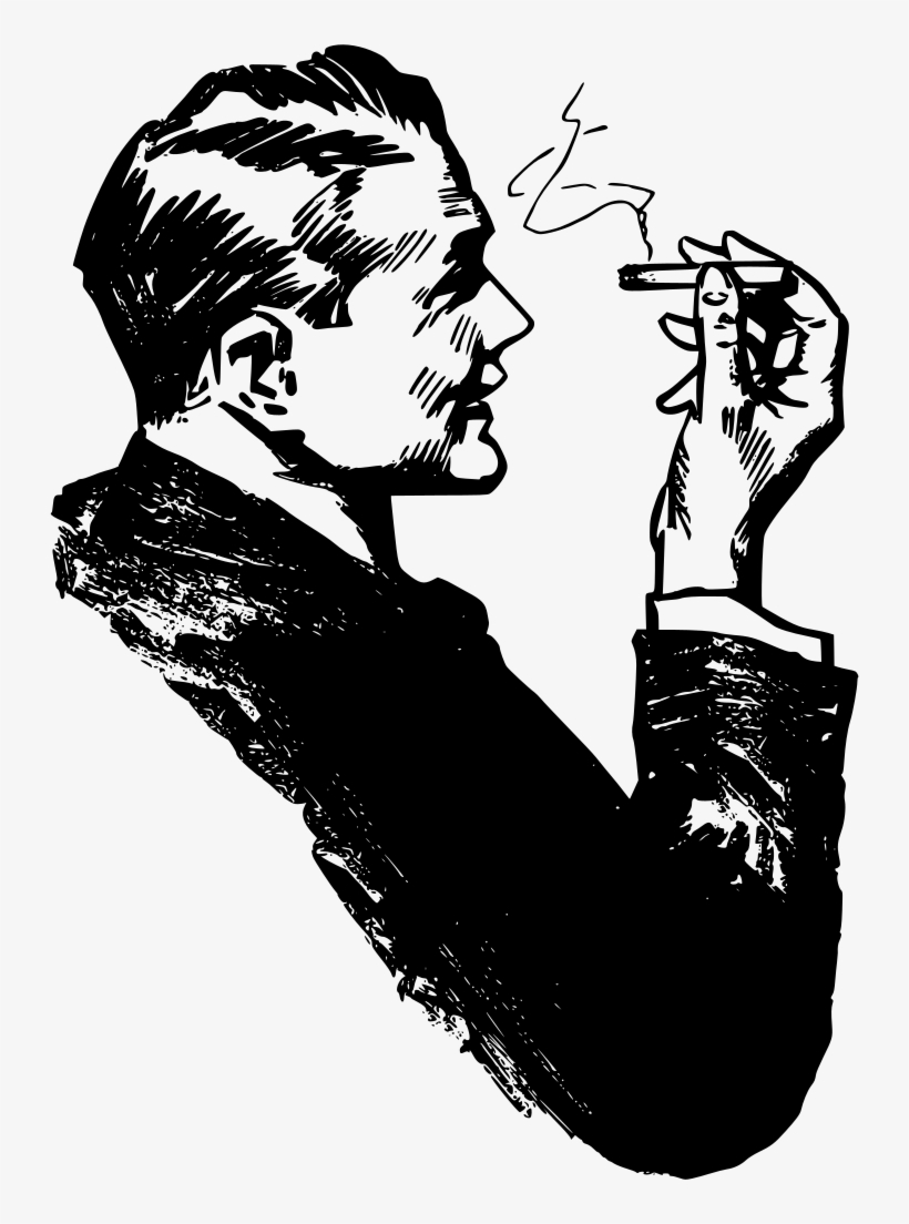 Devil Clipart Smoke Png - Smoking Man Clip Art Transparent PNG 