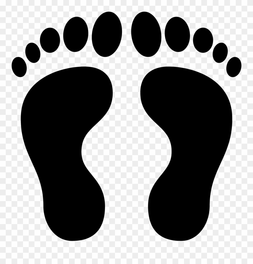 Footprint Filled Icon - Left And Right Foot Prints Clipart 