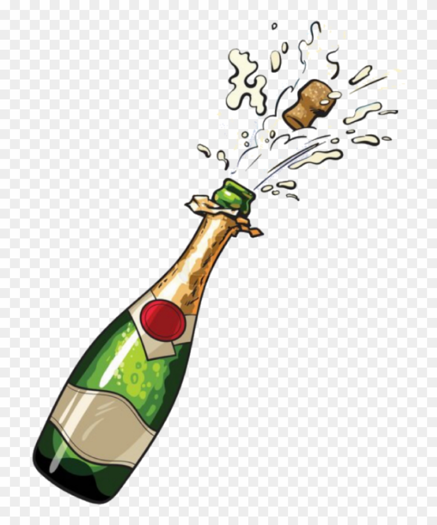Report Abuse - Champagne Bottle  Glasses Clipart 
