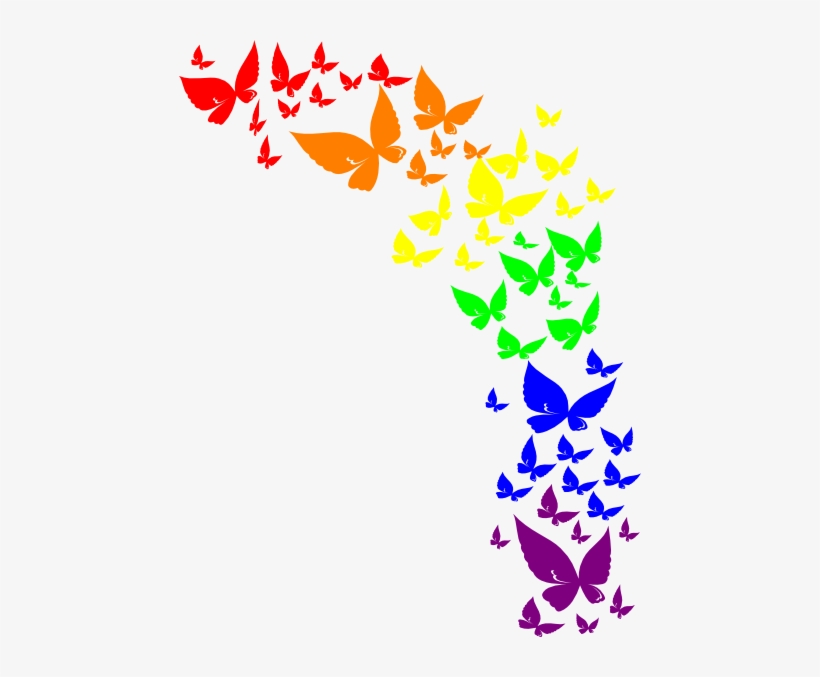 Butterfly Png - Rainbow Butterfly Clip Art Transparent PNG 