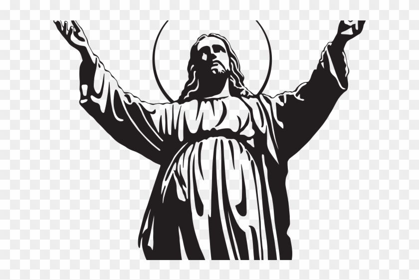 Gods Clipart Black And White - Jesus Christ Silhouette, HD Png 
