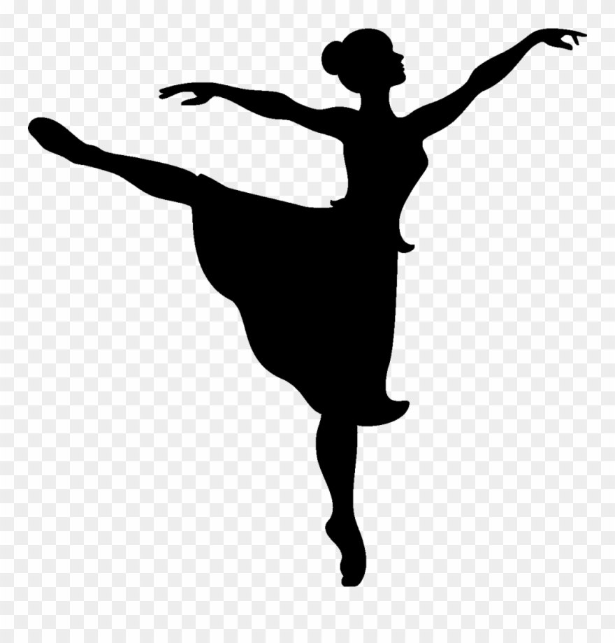 Free Ballet Clip Art Ballerina - Black And White Dancer Clipart 