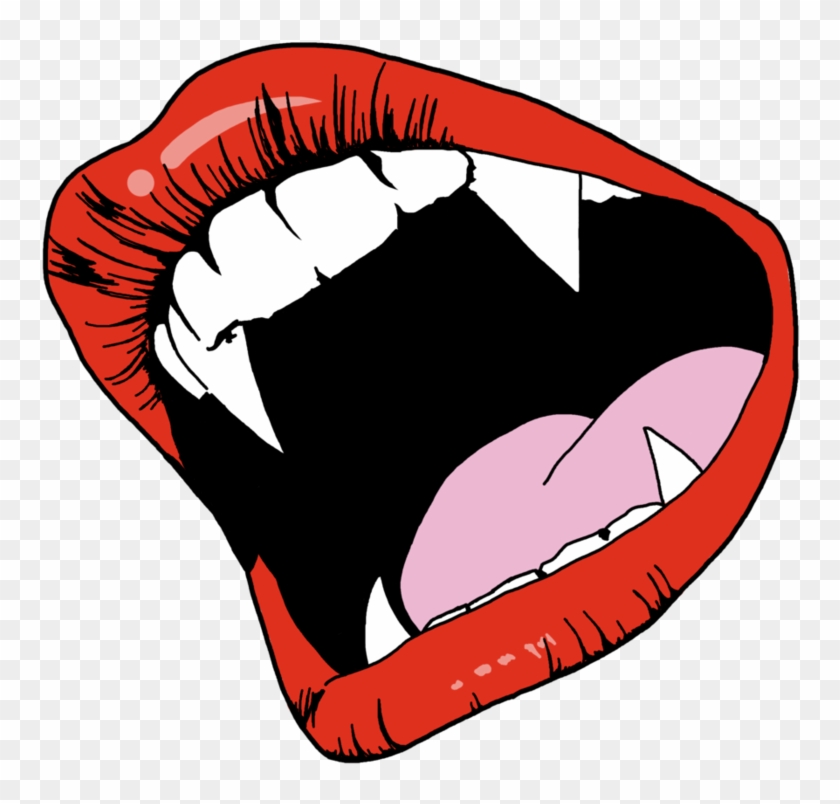Vector Mouth Vampire - Transparent Vampire Fangs Clipart - Png 