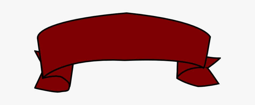 Ribbon Clipart Maroon - Burgundy Banner Clip Art PNG Image 