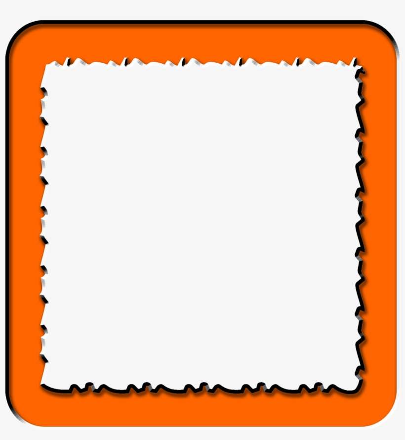 Orange Frames Cliparts - Orange Frame Png -  PNG Download 