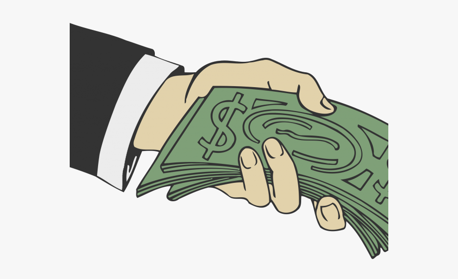 Money Clipart Hand - Money In Hand Clipart , Transparent Cartoon 