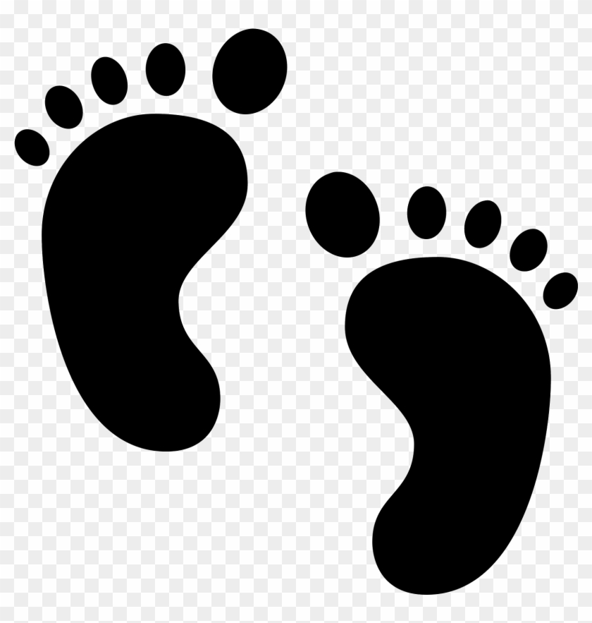 Feet Png - Baby Feet Clipart Black And White Transparent Png 