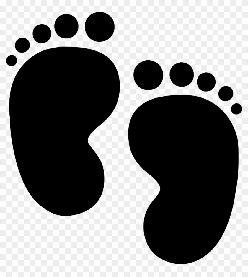 Png File Svg - Baby Feet Clipart Black White, Transparent Png 