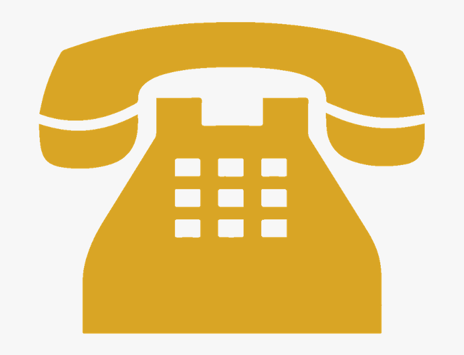 Phone Yellow 01 - Telephone Icon Png Blue , Transparent Cartoon 