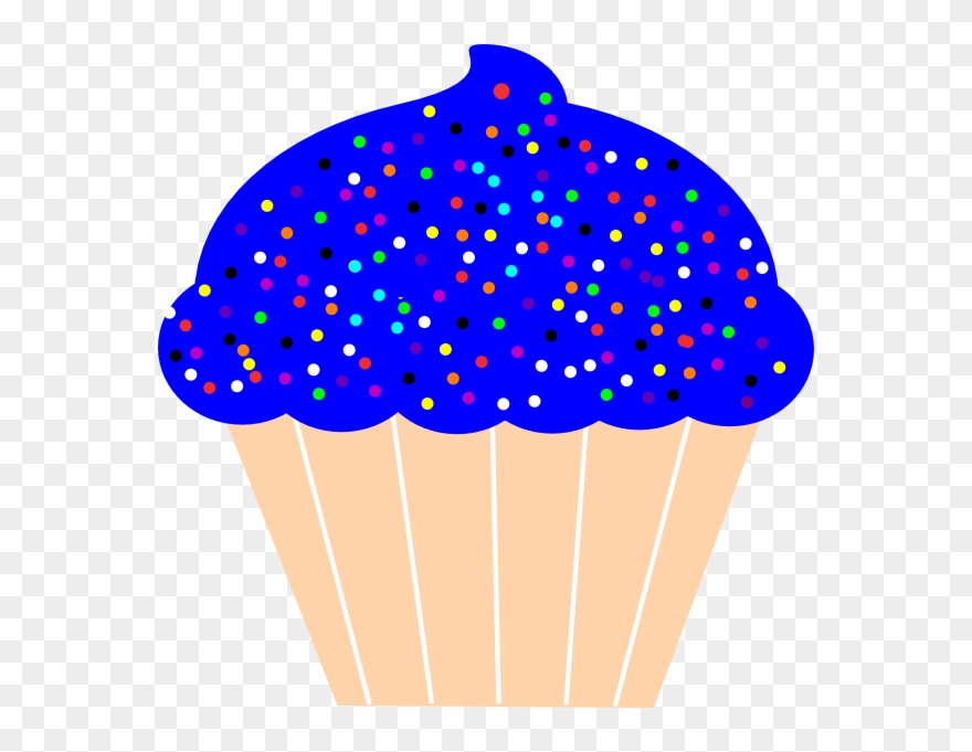 Clip Art Cupcake Blue - Png Download 