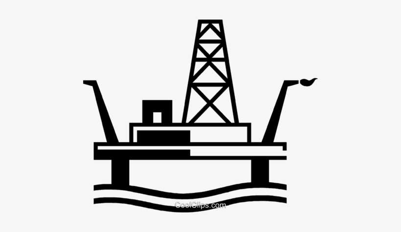 Offshore Drilling Platform Royalty Free Vector Clip - Offshore Oil 