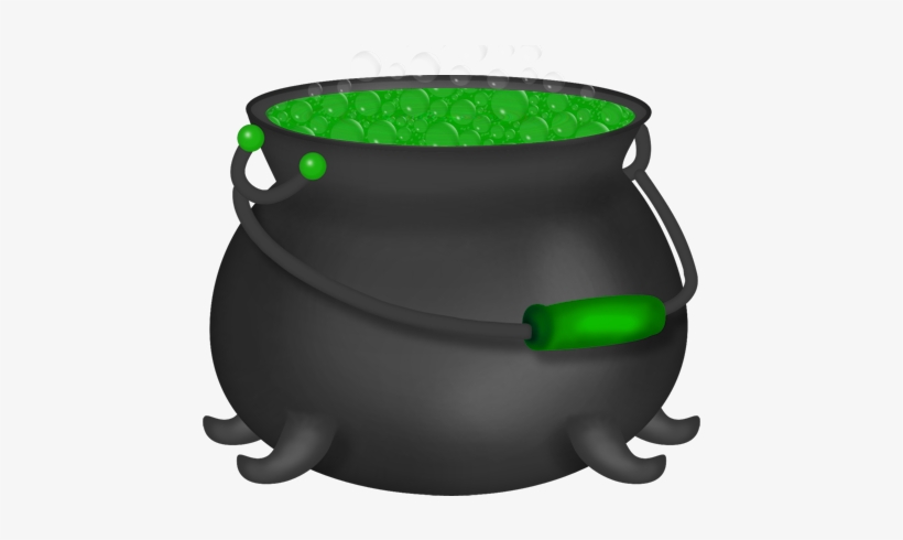 Halloween Green Witch Cauldron Clipart - Witch Cauldron Clip Art 