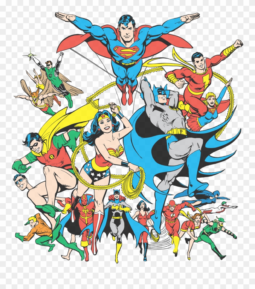 Dc Comics Justice League Assemble Youth T Shirt Clipart 