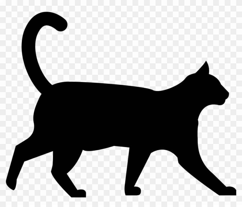 black cat walking cartoon - Clip Art Library