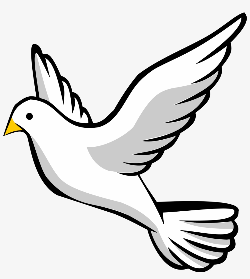 Clip Art Flying Bird - Transparent Background Dove Clipart - Free 