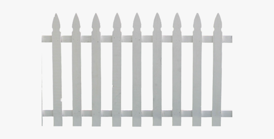 Picket Fence Clipart - Transparent White Picket Fence Png 