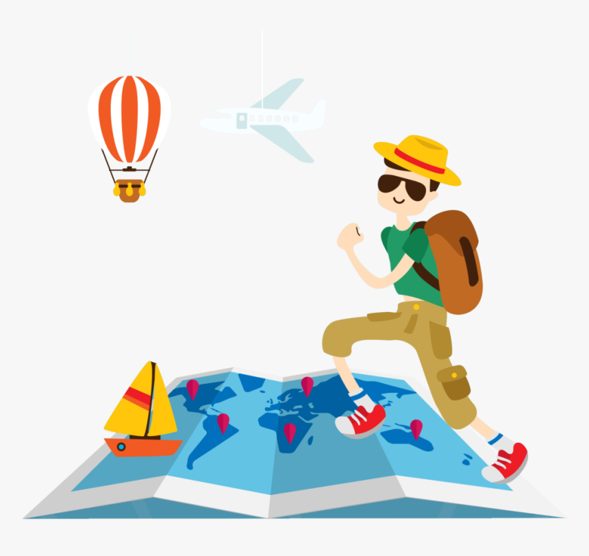 People Traveling Png - Transparent Background Travel Clipart, Png 