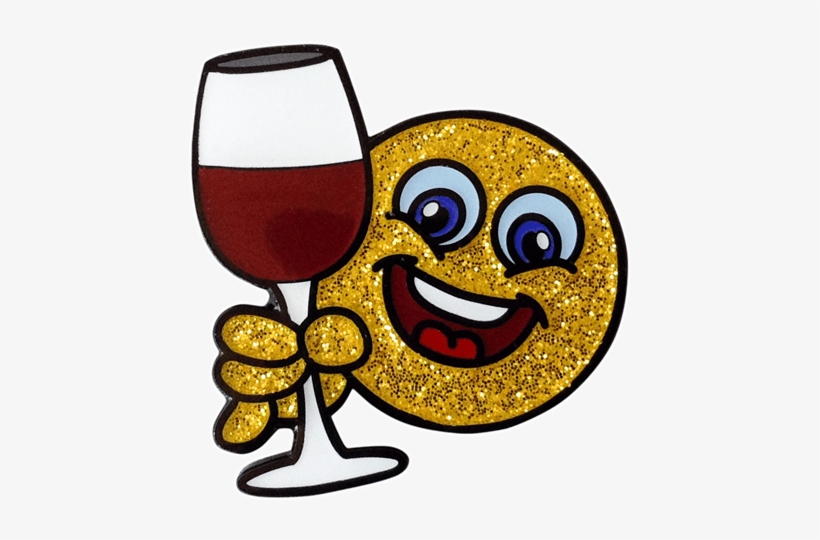 Smiley Face Ball Marker  Hat Clip - Clipart Wine And Beer Cheers 