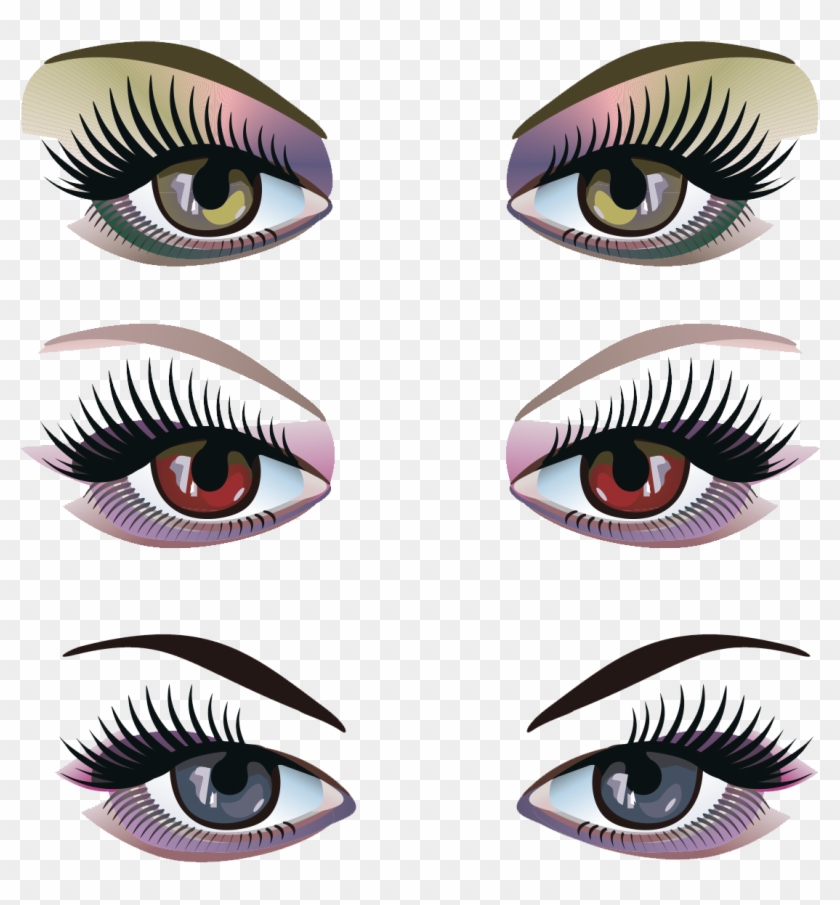 Pink Eyes Clipart Part Eye - Eyes Makeup Vector Png, Transparent 