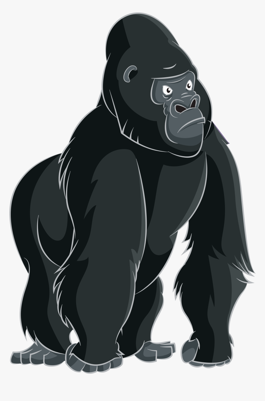 Cartoon Clip Art Png - Gorilla Clipart Png, Transparent Png 