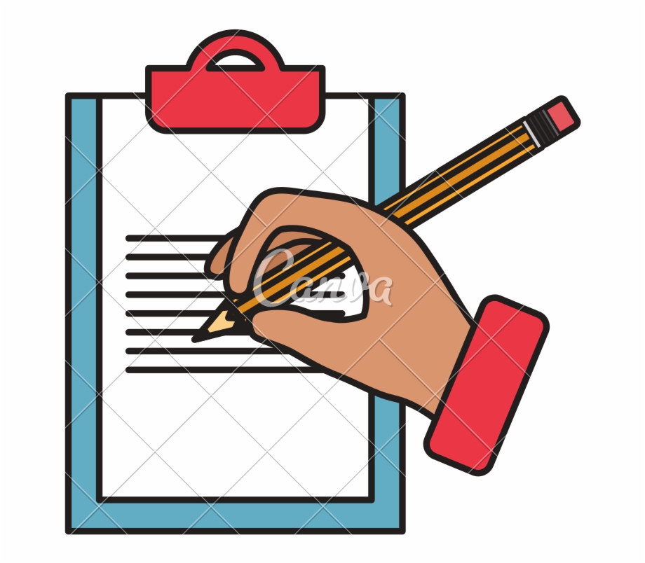 Transparent Clipboard Writing - Clipboard With Writing Clipart 